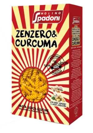 Molino Spadoni Zenzero & Curcuma (gyömbér és kurkuma) gluténmentes fusilli 400g