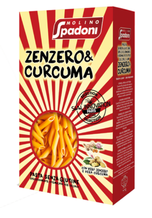 Molino Spadoni Zenzero & Curcuma (gyömbér és kurkuma) gluténmentes penne 400G